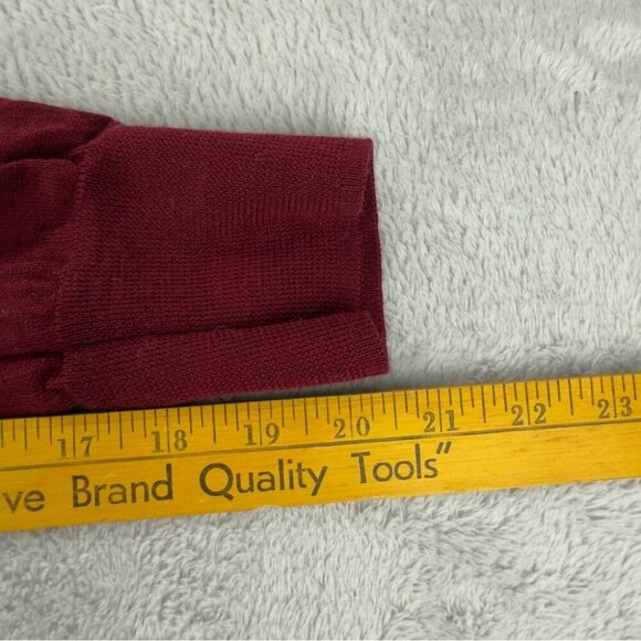Brooks Brothers Men's Size Large 100% Merino Wool Red Sweater Made in Vietnam - Picture 9 of 10
